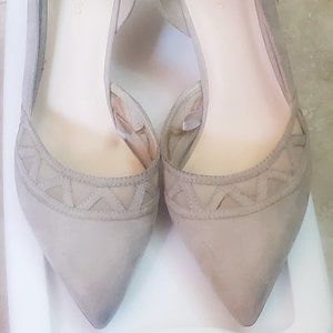 Women's gray, Marc Fisher faux suede shoes. Size 11